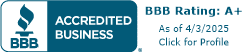 Better Business Beureau A plus accredited business